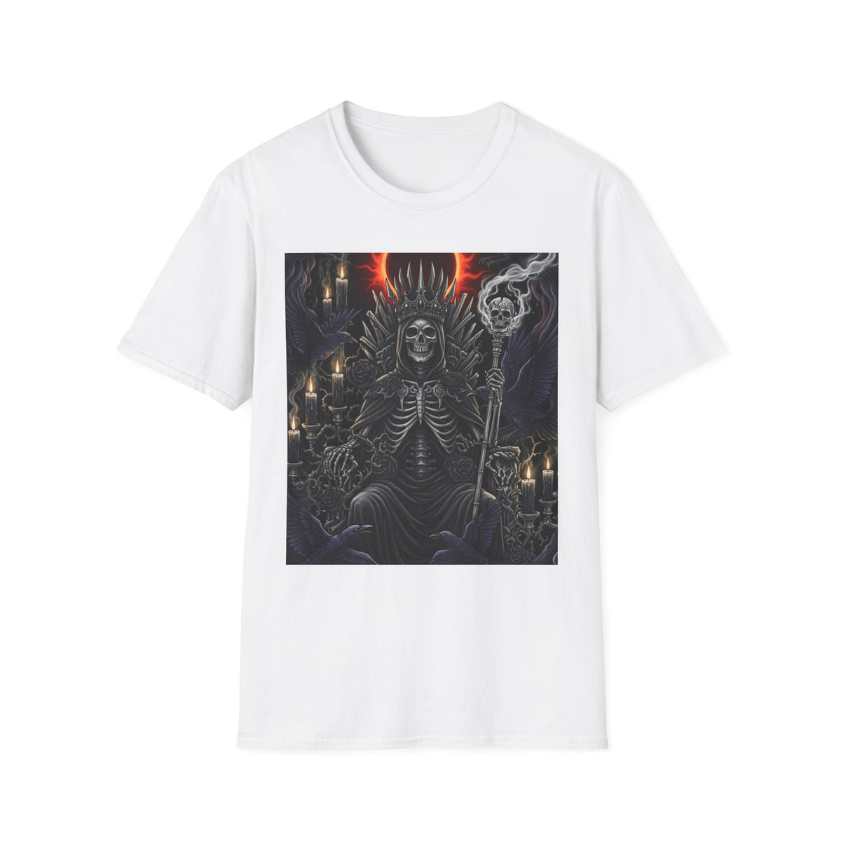 Death King T-Shirt — Dark Fantasy Skeleton Throne Graphic Tee