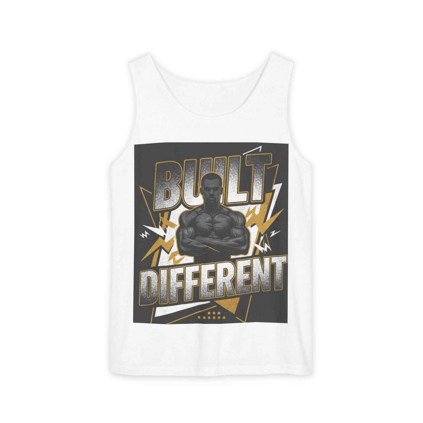 Built Different Muscle Tank Top — Gym Motivational Fitness Tank