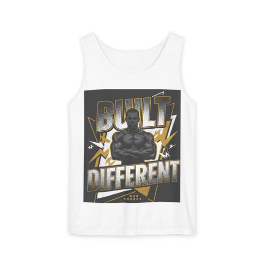 Built Different Muscle Tank Top — Gym Motivational Fitness Tank