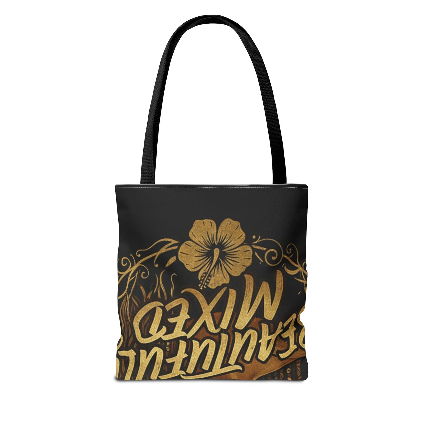 Tote — Beautifully Mixed Black & Gold Afrocentric Portrait Tote Bag