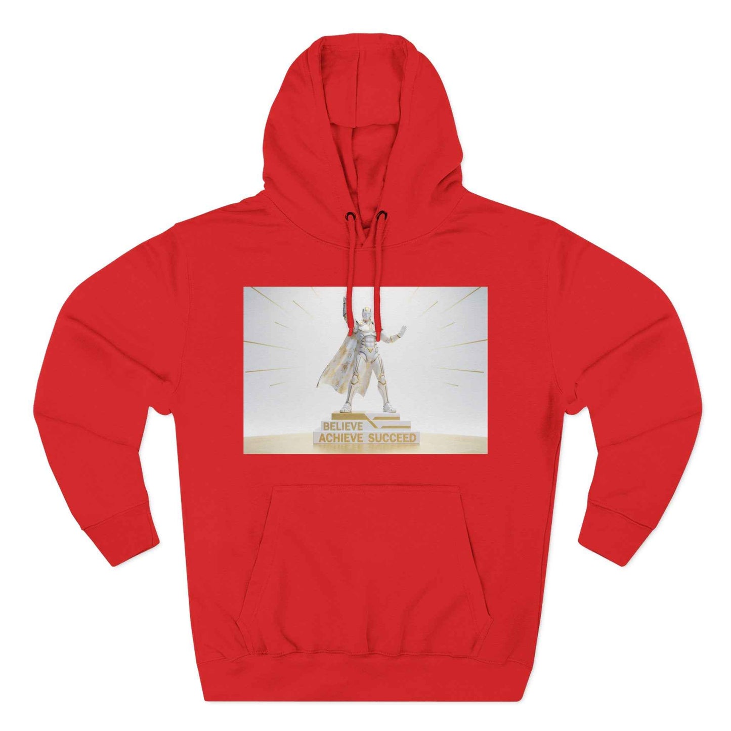 Believe in Success Hoodie — Motivational Angel Graphic Fleece Pullover