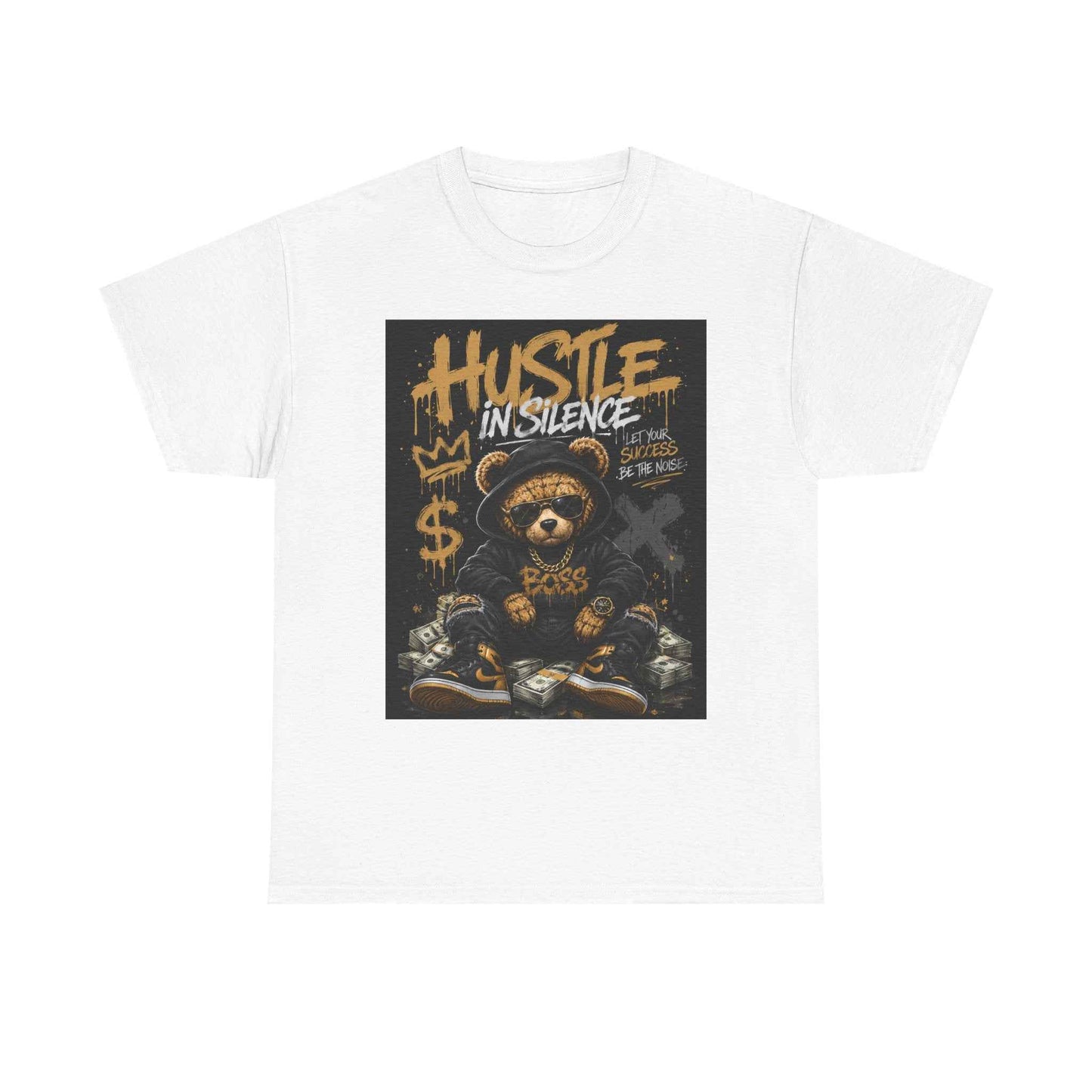 Hustle in Silence Bear Tee