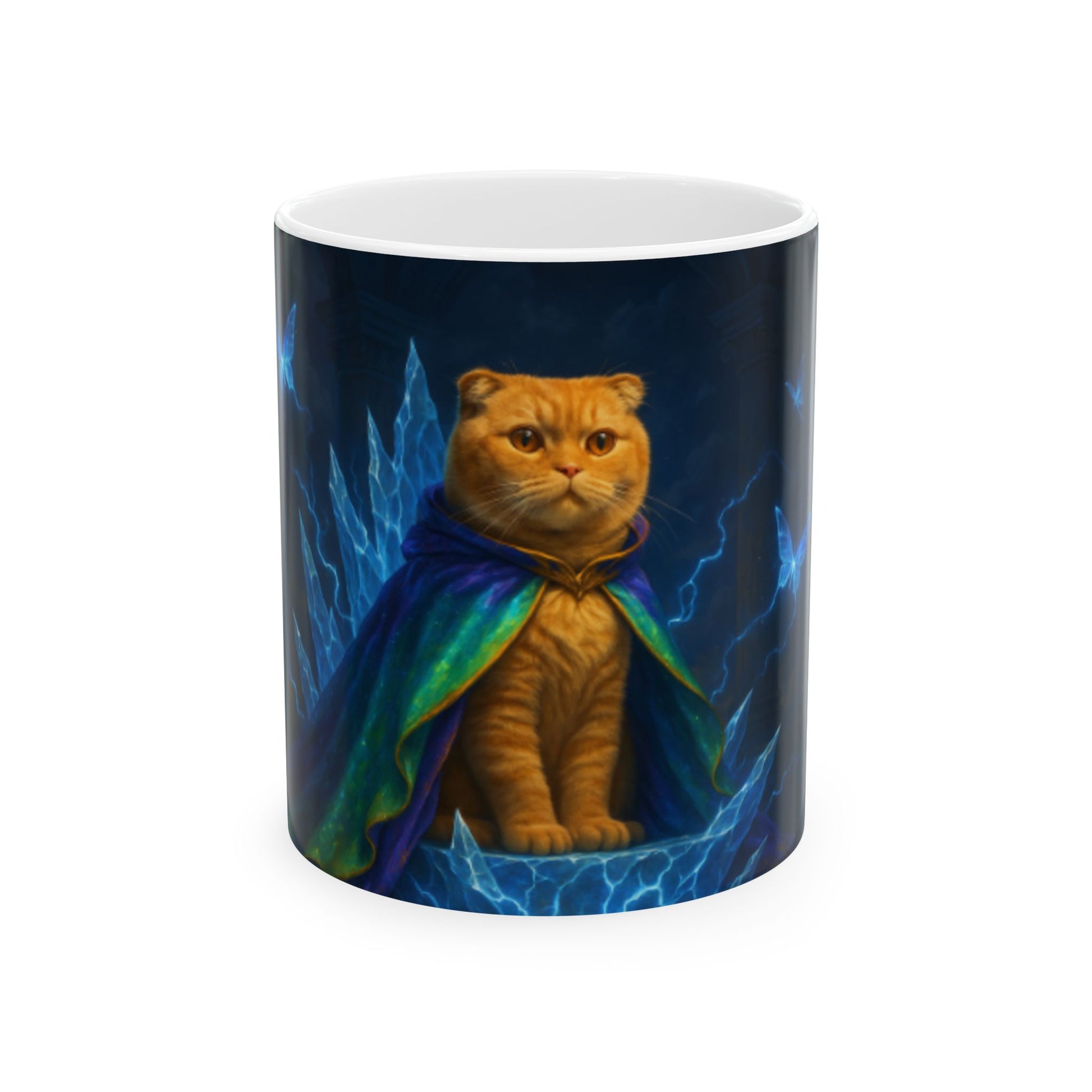 Mystical Cat Ceramic Mug - Enchanting Drinkware for Cat Lovers, Gift for Pet Owners, Cozy Home Decor, Unique Gift for Birthdays, Coffee Mug  Digital Art
