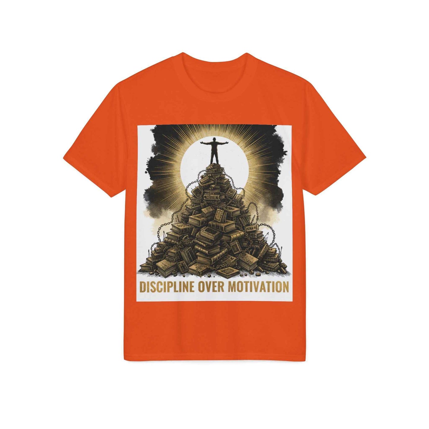 Discipline Over Motivation T-Shirt — Motivational Fitness Tee