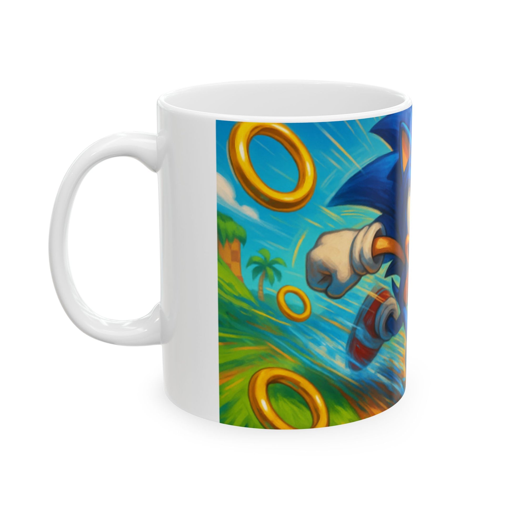 Sonic Adventure Ceramic Mug - Perfect Gift for Gamers, Retro Coffee Mug, Video Game Collectible, Unique Housewarming Present, Fun Drinkware  Digital Art
