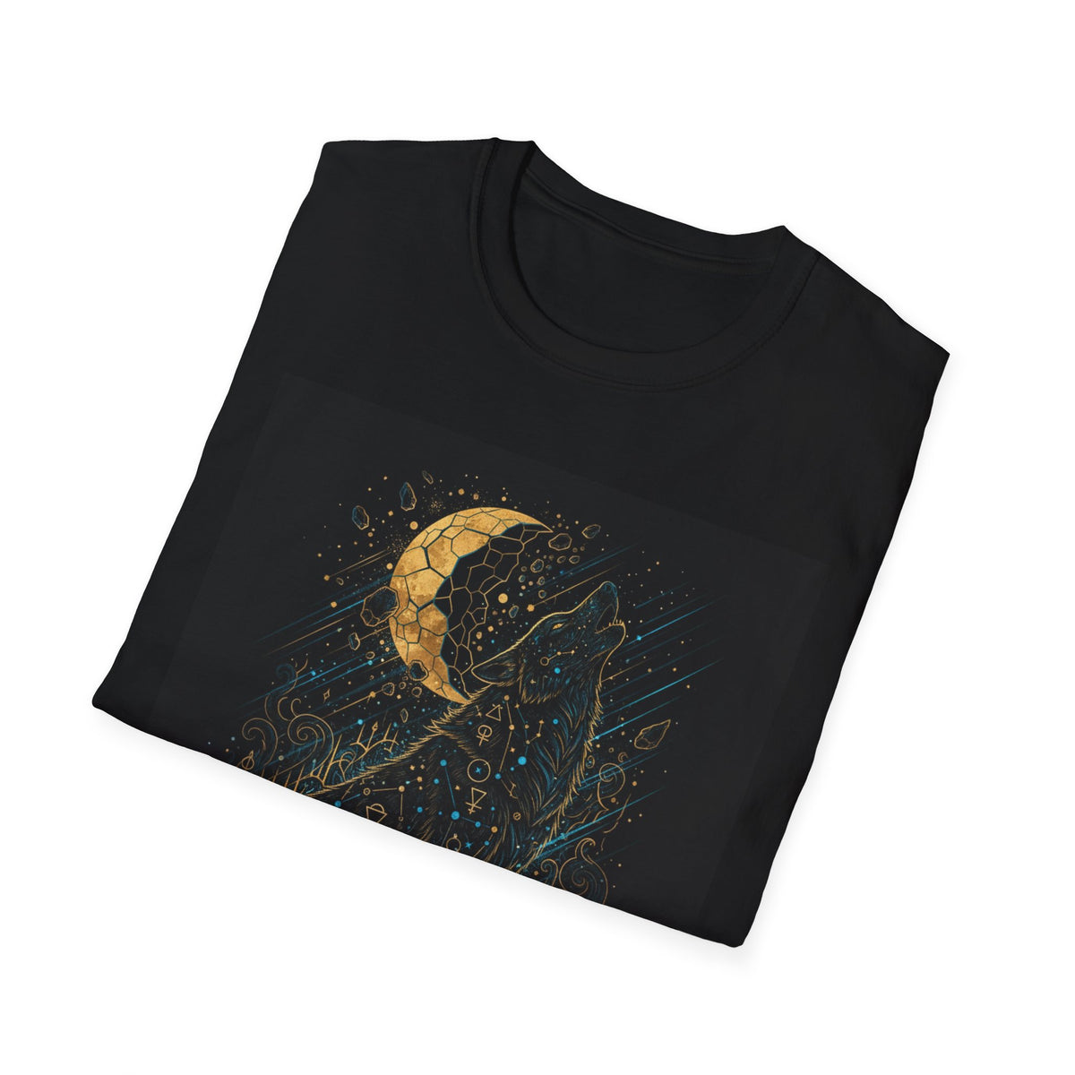 Celestial Cat Moon T-Shirt — Night Sky Constellation Graphic Tee