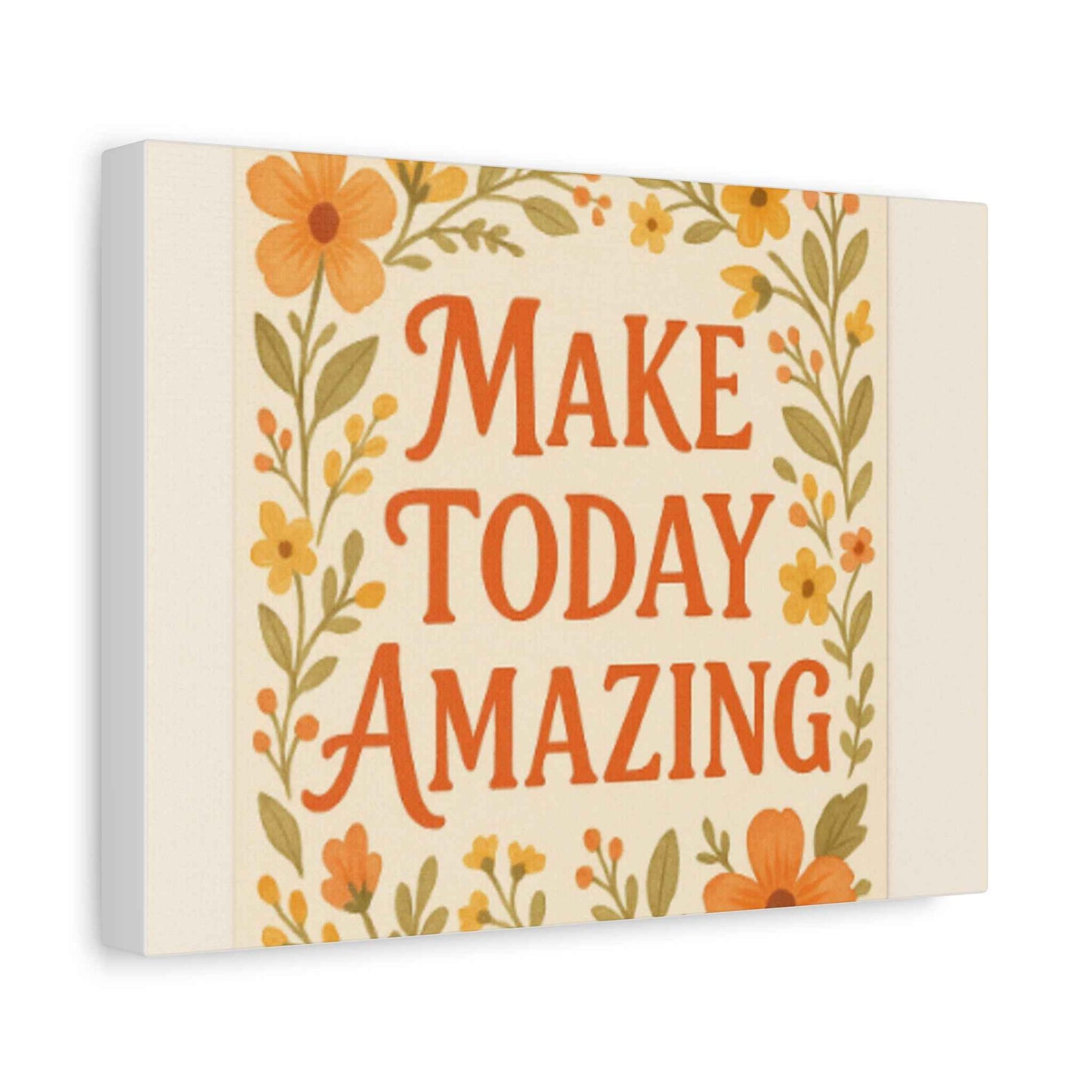 Stretched Canvas Wall Art, Inspirational Home Decor, Motivational Quote for Gifts, Home Office Wall Art, Floral Design