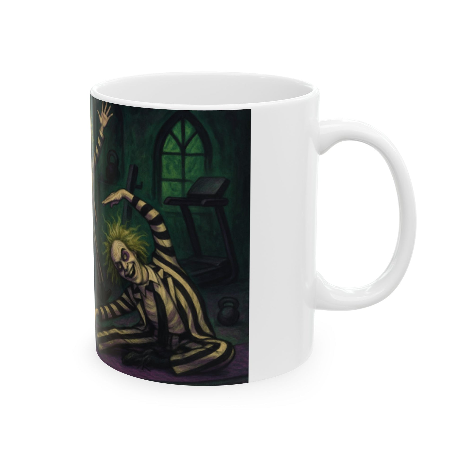 Spooky Character Ceramic Mug - Perfect for Halloween, Gifts for Fans, Coffee Lovers, Haunted House Decor, Unique Collectible  Digital Art