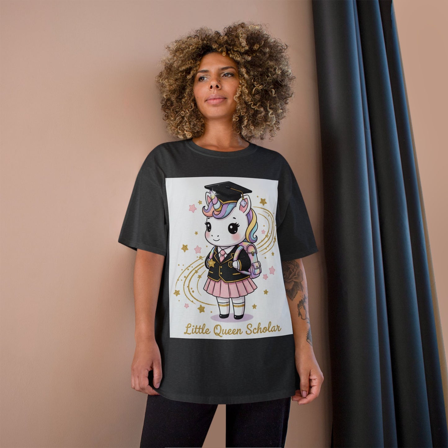 Little Queen Scholar T-Shirt — Cute Graduation Unicorn Tee for Girls
