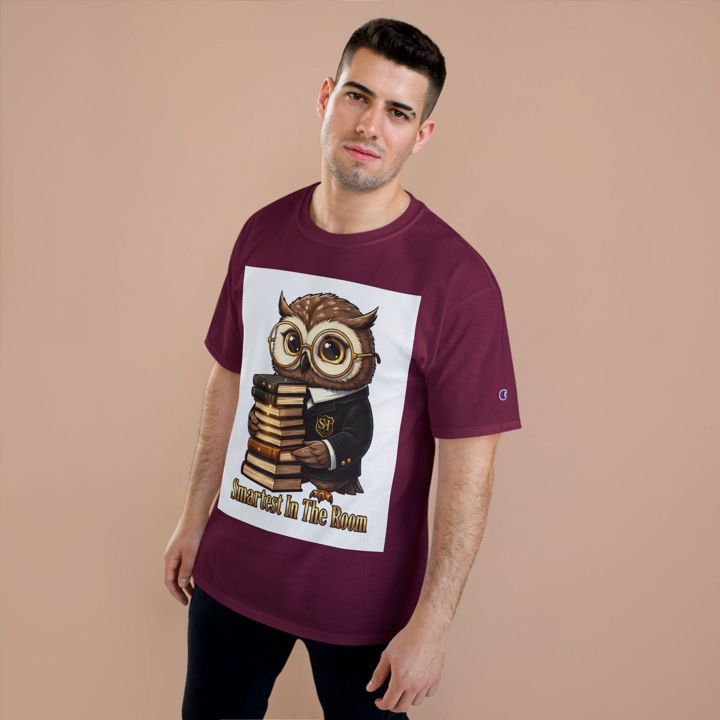 Smartest In The Room Owl T-Shirt — Cute Scholar Graphic Tee for Students & Teachers
