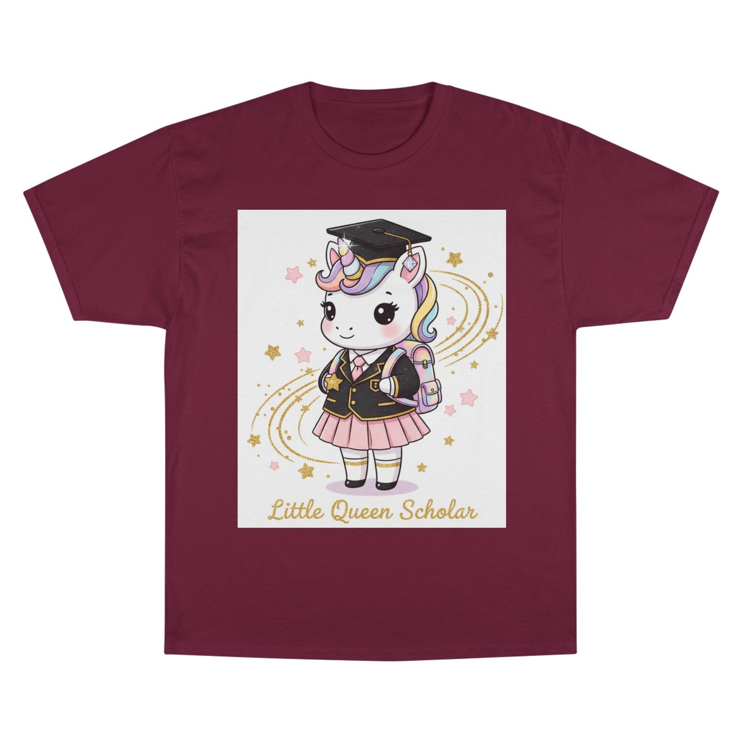 Little Queen Scholar T-Shirt — Cute Graduation Unicorn Tee for Girls