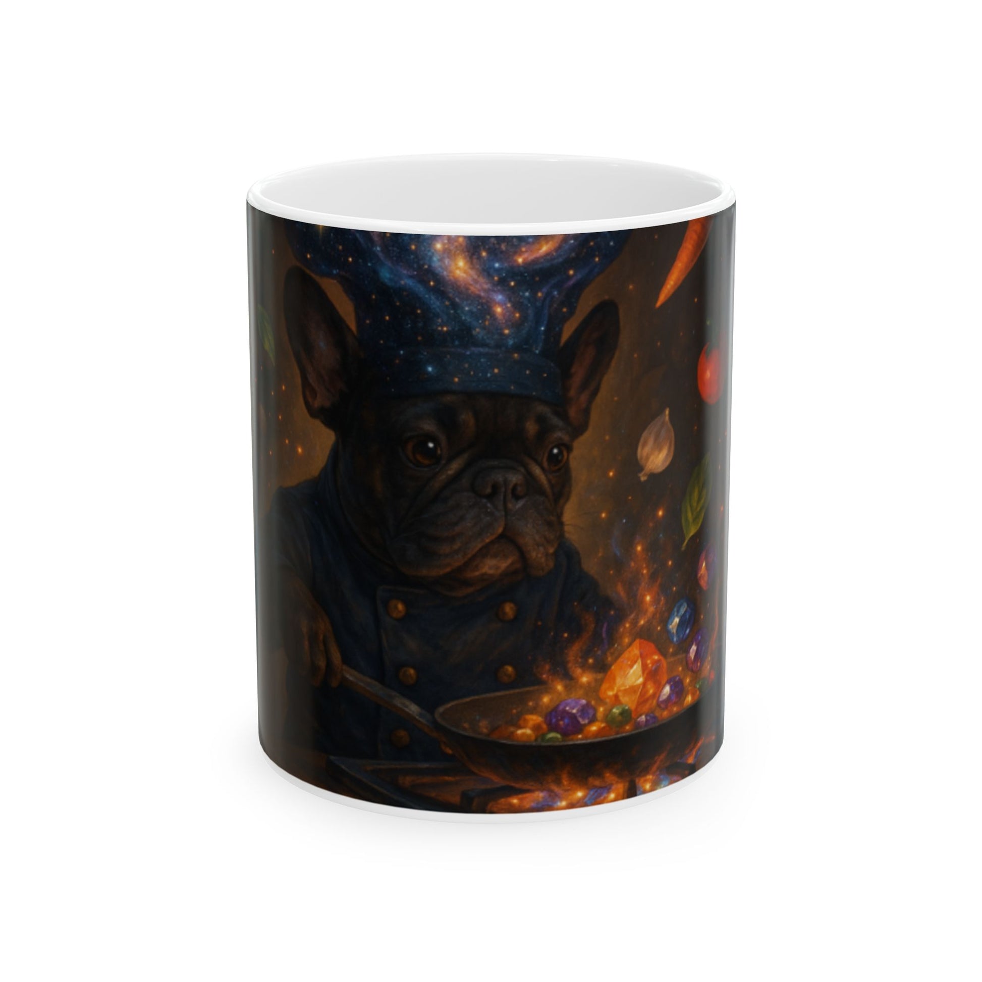 Magical French Bulldog Ceramic Mug - Perfect for Dog Lovers, Unique Gift, Pet-Themed Kitchenware, Coffee Mug, Tea Lover's Delight  Digital Art