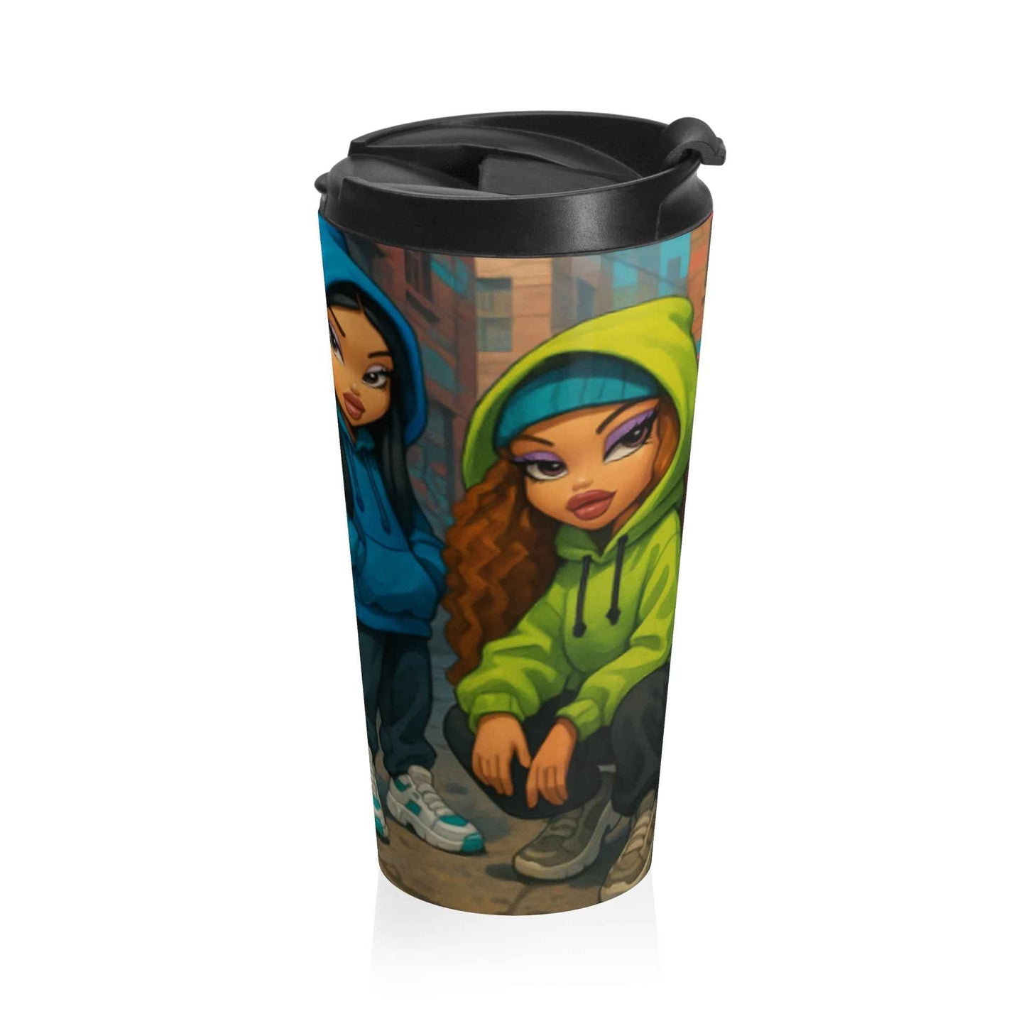 Vibrant Stainless Steel Travel Mug for the Urban Explorer, Insulated Coffee Cup, Street Art Travel Tumblers, Gift for Trendsetters, [...]