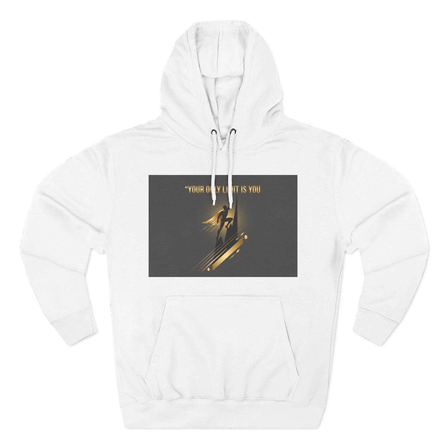 Motivational Graphic Hoodie — “Your Only Limit Is You” Inspirational Fleece Pullover