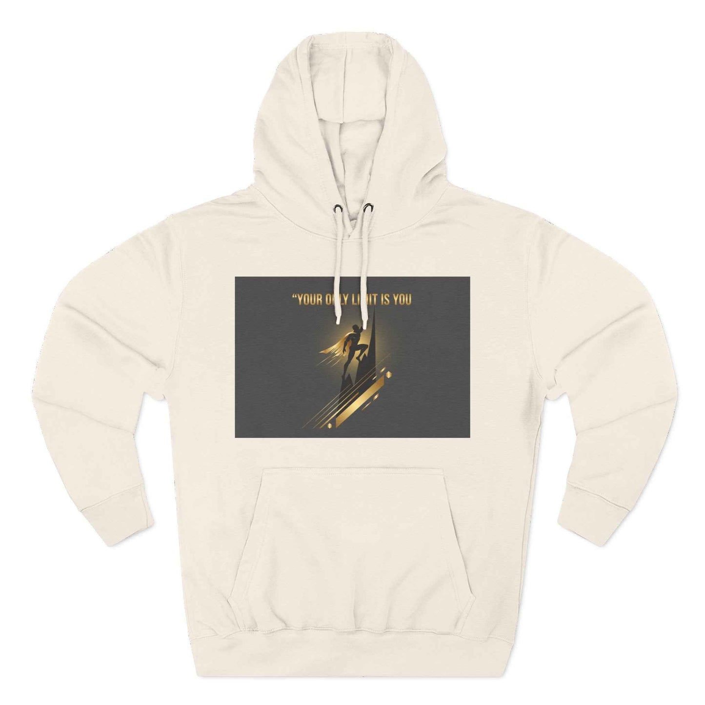 Motivational Graphic Hoodie — “Your Only Limit Is You” Inspirational Fleece Pullover