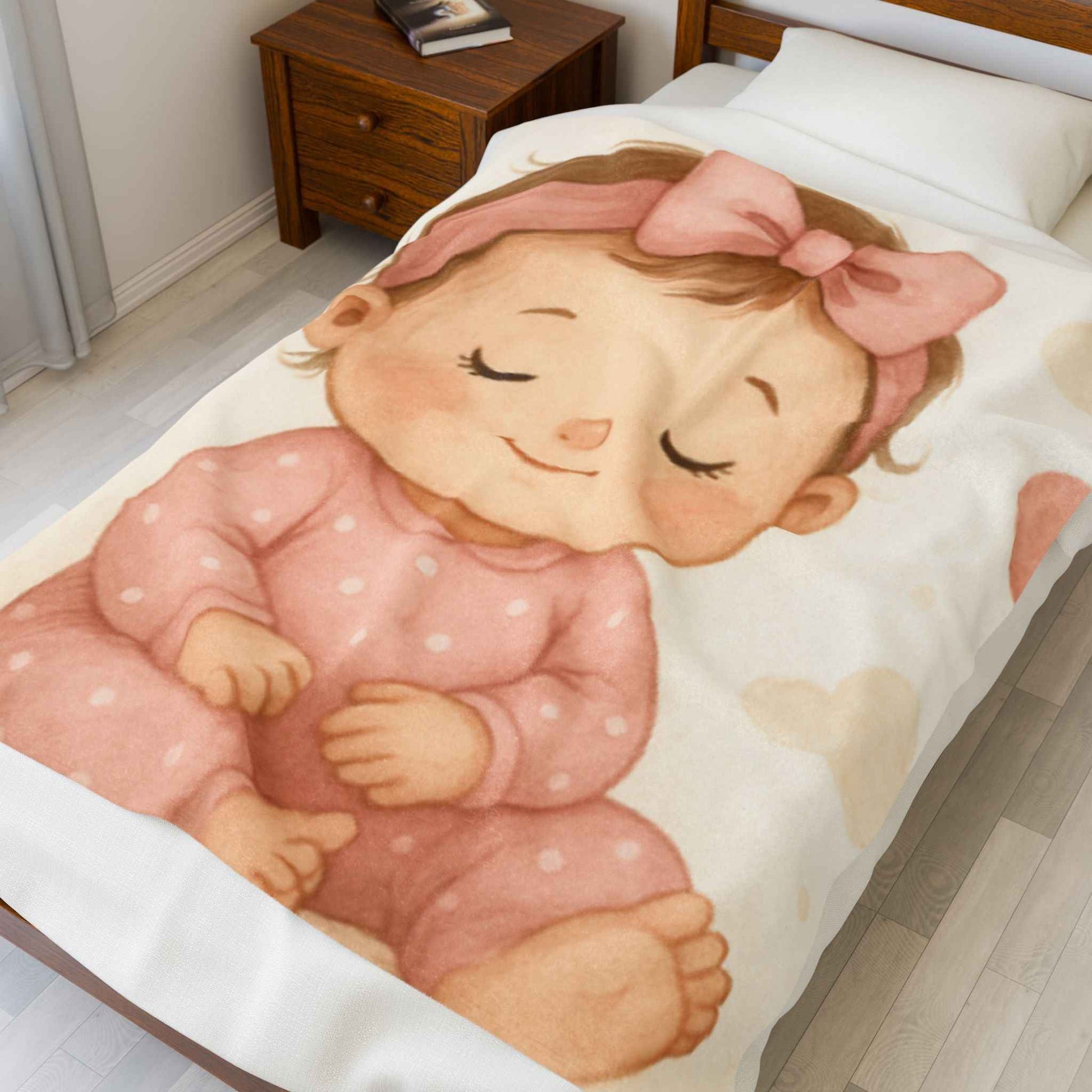 Cozy Baby Velveteen Blanket, Soft Plush Baby Blanket, Nursery Decor, Gift for Newborns, Infant Blanket for All Occasions