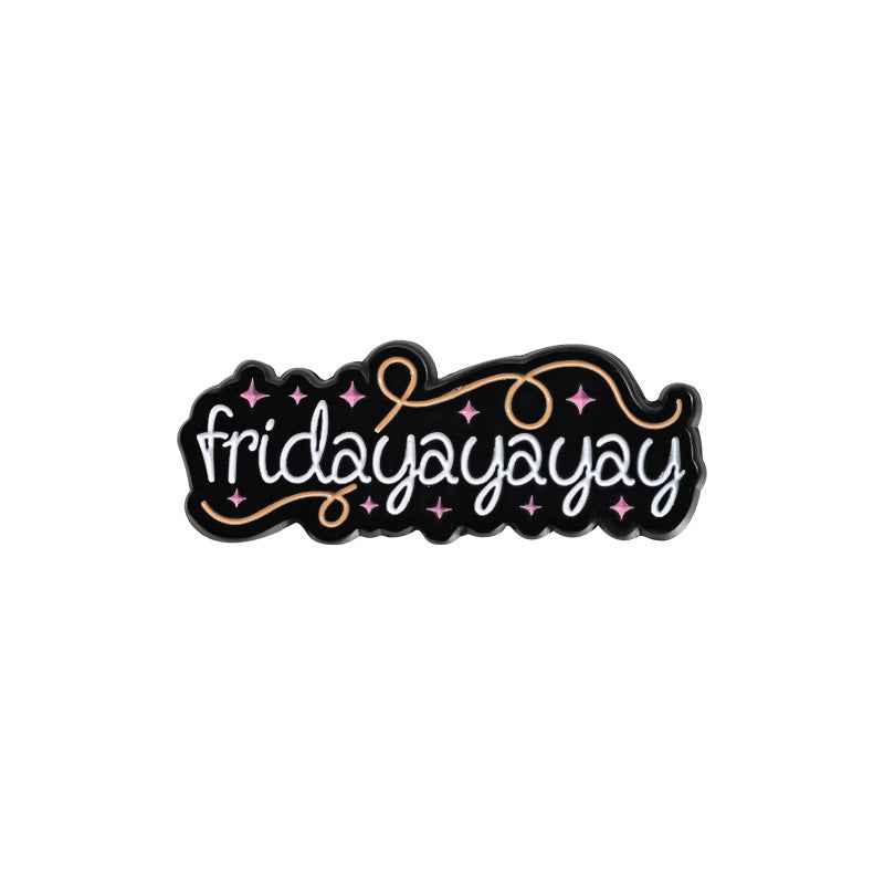 Motivational Fun And Creative Metal Badges Featuring Personalized Letter Designs In English