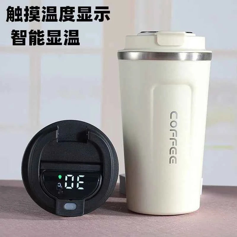 380/510ml Thermos Coffee Mug Stainless Steel Coffee Cup Temperature Display Vacuum Flask Thermal Tumbler Insulated Water Bottle