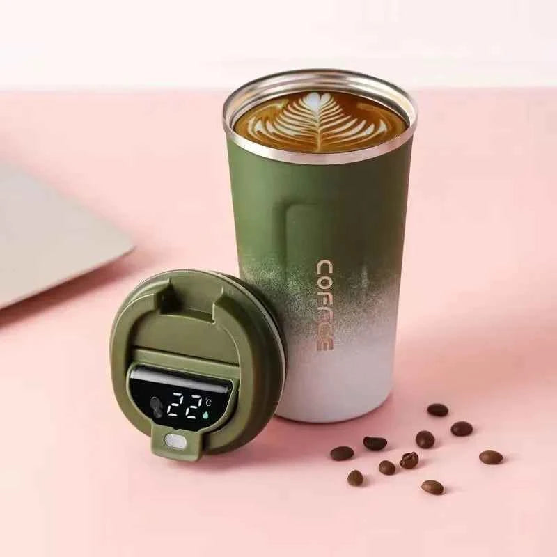 380/510ml Thermos Coffee Mug Stainless Steel Coffee Cup Temperature Display Vacuum Flask Thermal Tumbler Insulated Water Bottle
