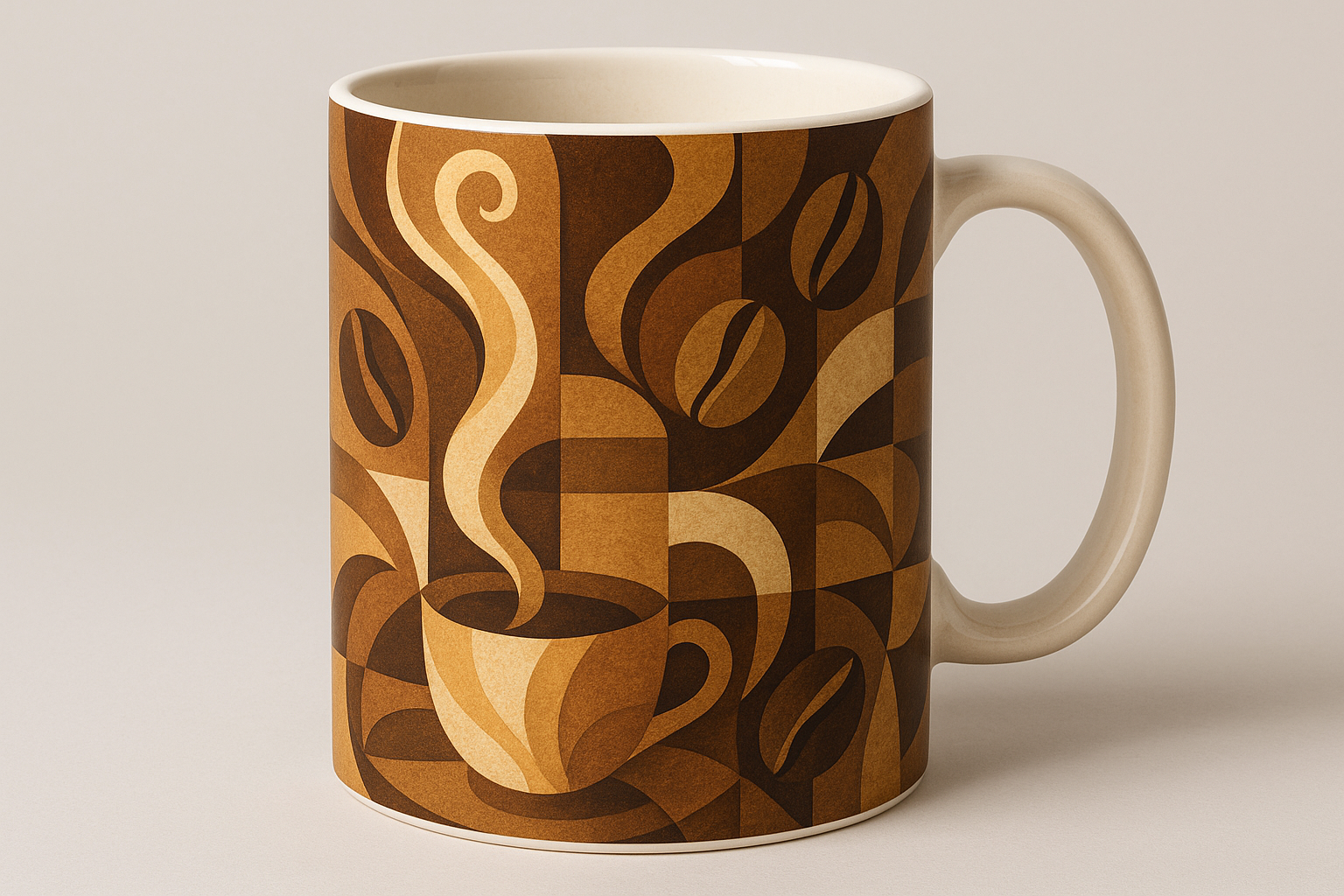 Abstract Geometric Coffee Mug Design