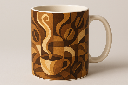 Abstract Geometric Coffee Mug Design