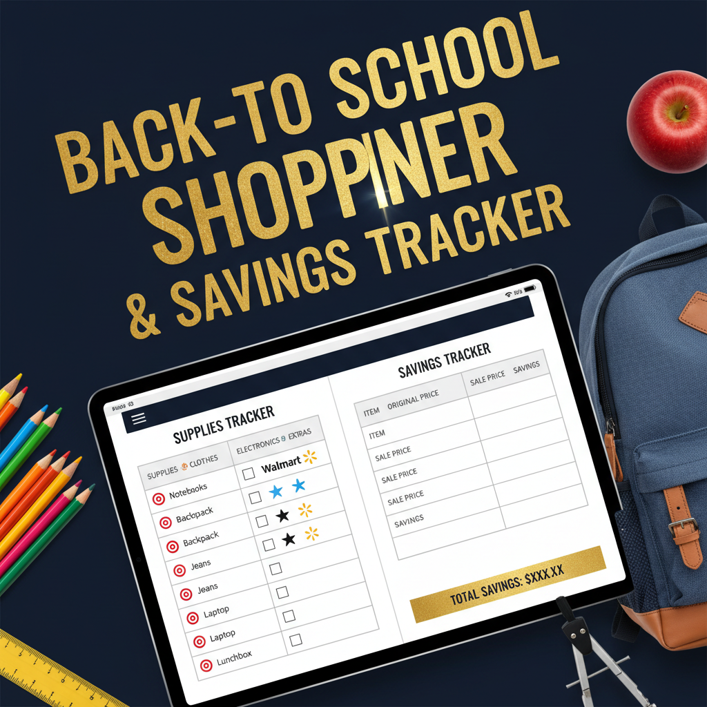 Back-to-School Shopping Planner Bold