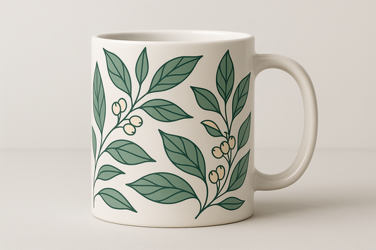 Botanical Coffee Mug Design