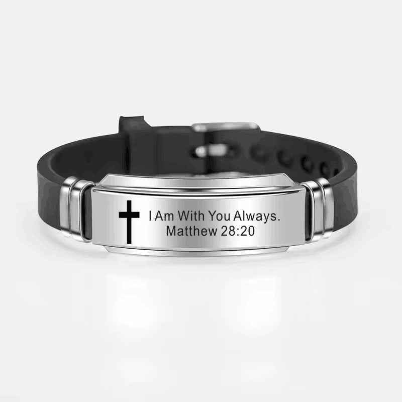 Inspirational Simple Family Friendship Stainless Steel Bracelet