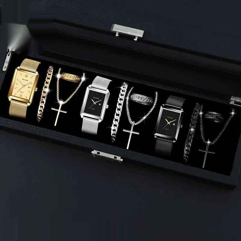 12-set Men's Watches  Fashionable Multi-color Assortment Of Quartz Men's Watches