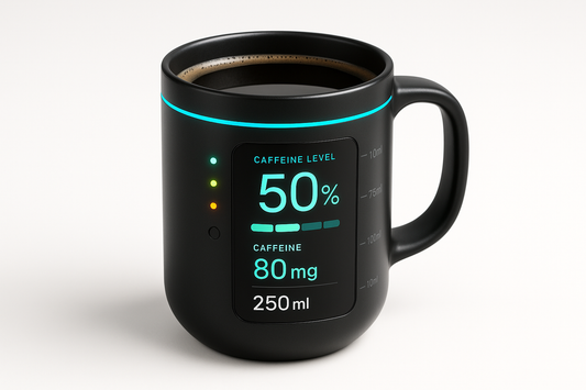 CaffeineTracker Pro - Smart Mug with Caffeine & Intake Monitoring