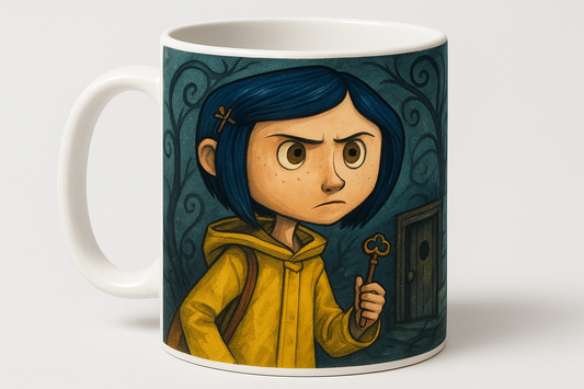 Coraline Character Coffee Mug Design