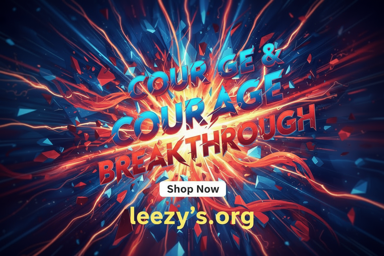 Courage and breakthrough promotional banner