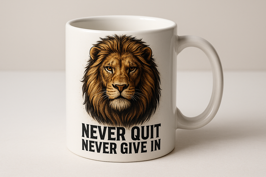 Custom Lion Head Motivational Mug