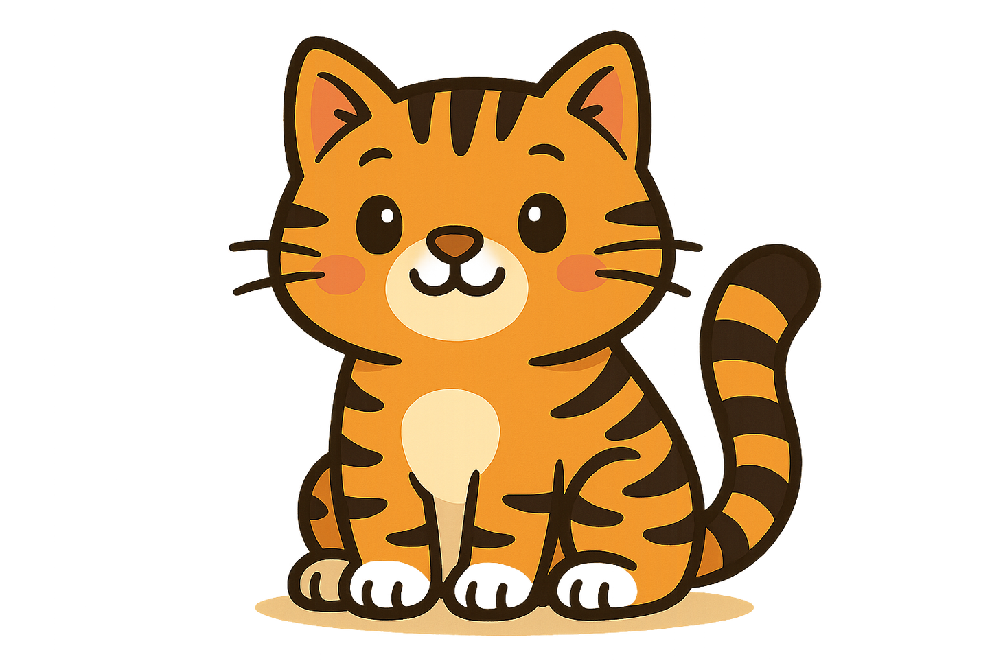 Cute cat character inspired design