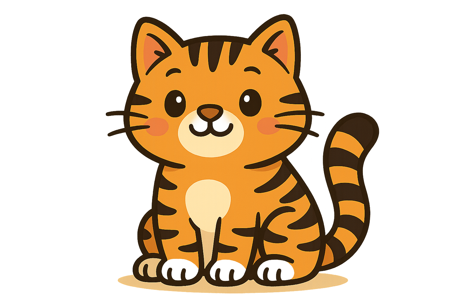 Cute cat character inspired design