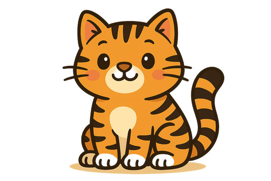 Cute cat character inspired design
