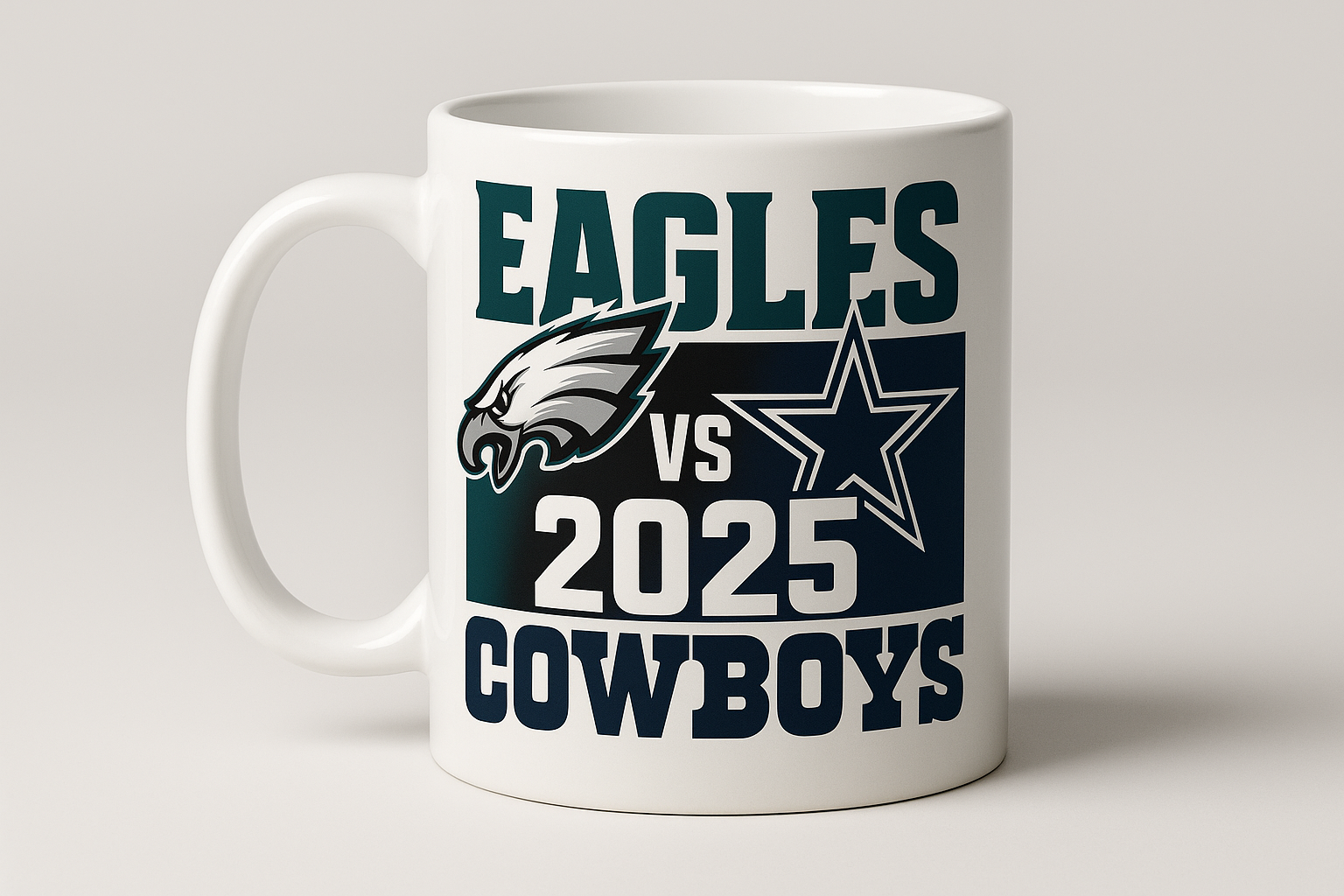 Eagles vs Cowboys 2025 Rivalry Coffee Mug