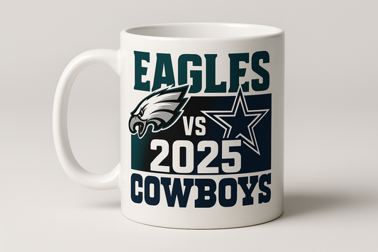 Eagles vs Cowboys 2025 Rivalry Coffee Mug