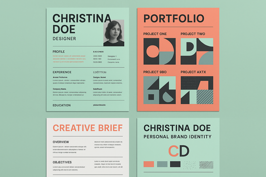 Exclusive creative portfolio templates with artistic resume designs and personal branding materials
