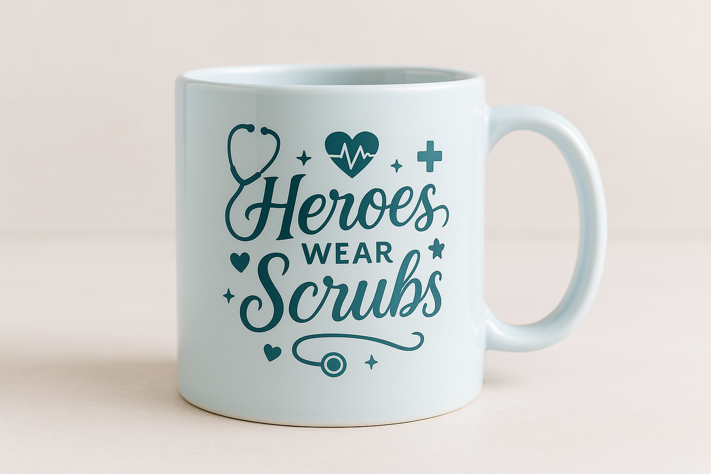 Heroes Wear Scrubs Nurse Coffee Mug