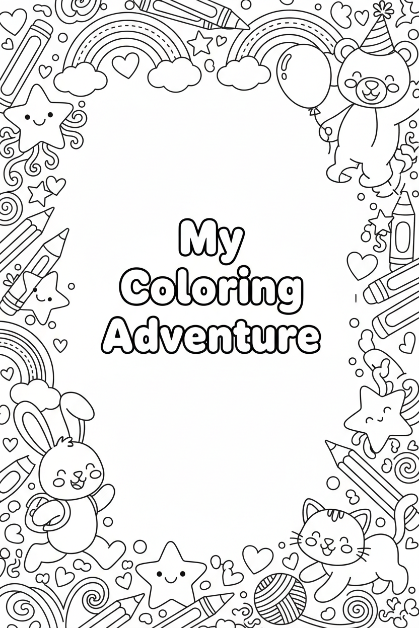 My Coloring Adventure - Digital Children's Coloring Book (25 Pages)