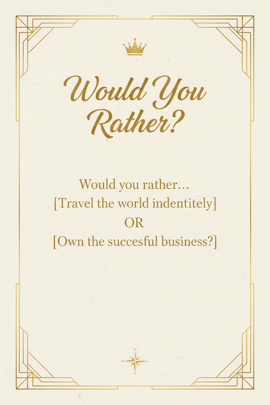 Would You Rather Game - Premium Printable Party Game for Adults