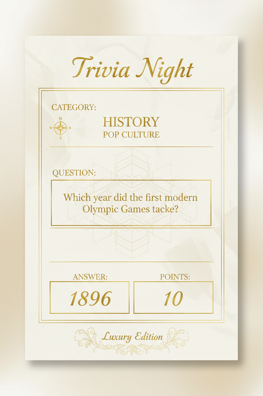 Trivia Night Game - Premium Printable Trivia Questions for Adults