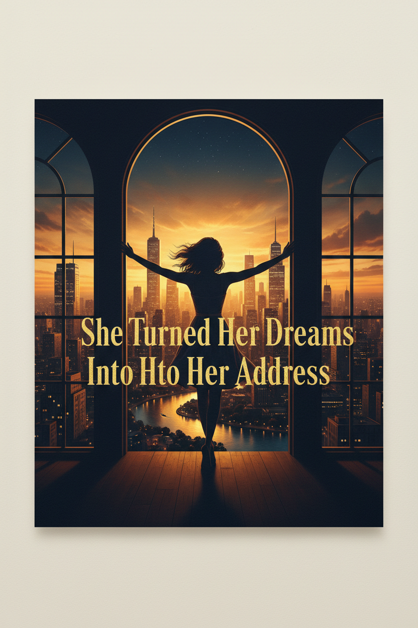 She Turned Her Dreams Into Her Address | Cinematic Home Art Print