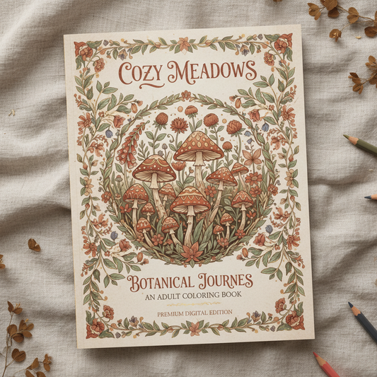 Cottagecore & Botanical Coloring Book