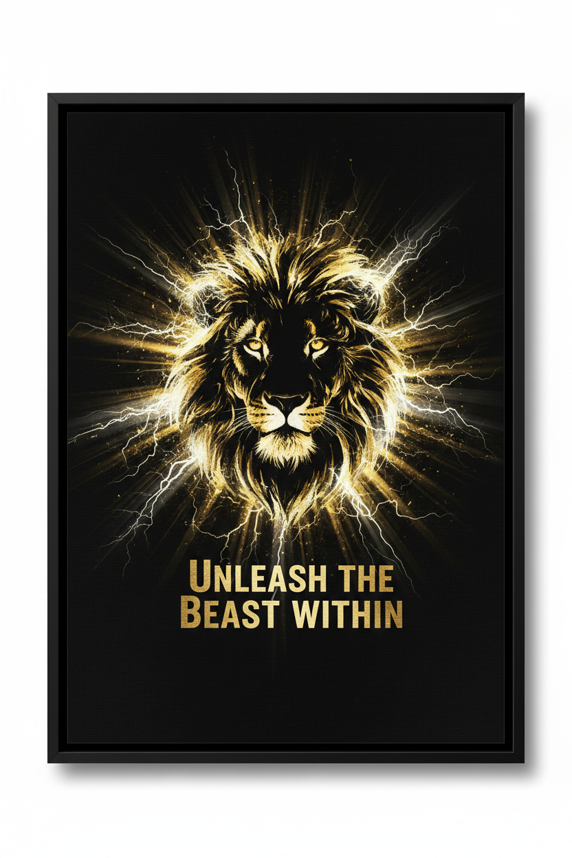 Unleash the Beast Within — Exclusive Motivational Digital Art Print