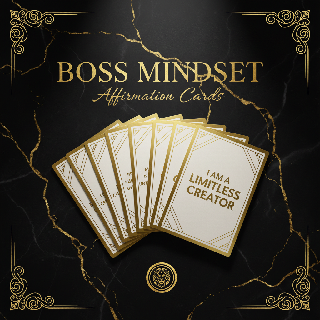 Boss Mindset Affirmation Cards — 52 Premium Digital Cards