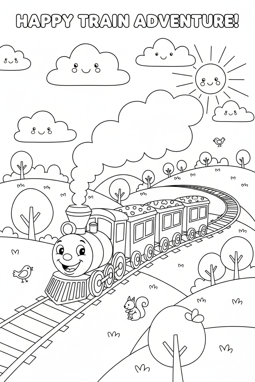 My Coloring Adventure - Digital Children's Coloring Book (25 Pages)