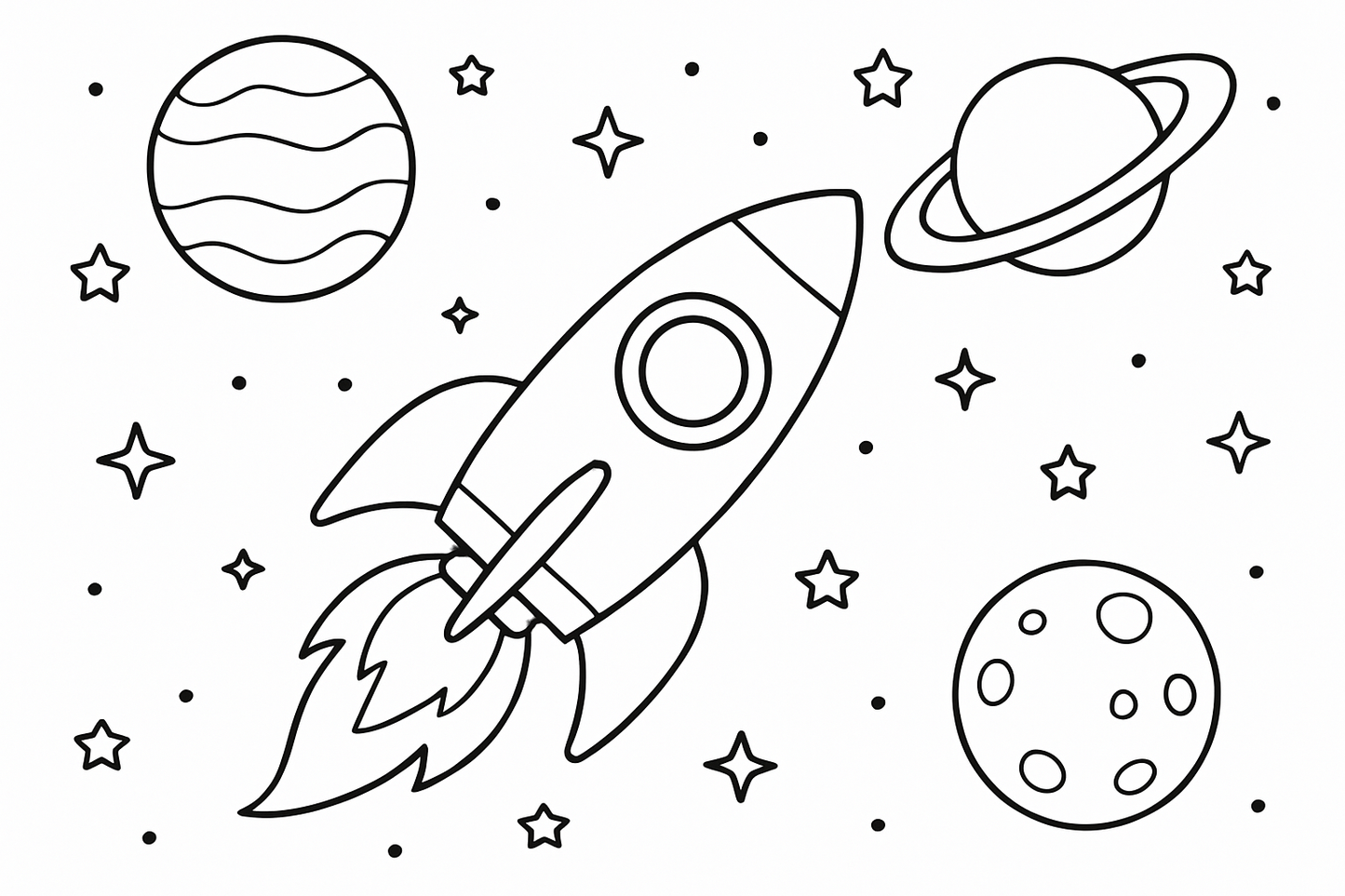 Rocket ship in space