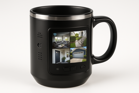 SecureSip Pro - Coffee Mug with Home Security Camera Integration